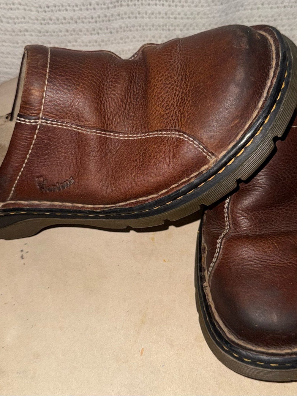 Dr. Martens Men’s Brown Leather Slip-On Loafers